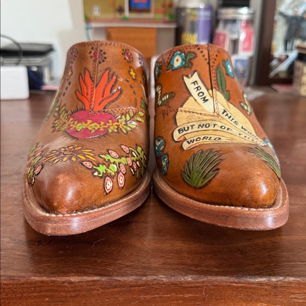 Brother Vellies Colorful Handpainted Eve Doodle Mules - Picture 9 of 13